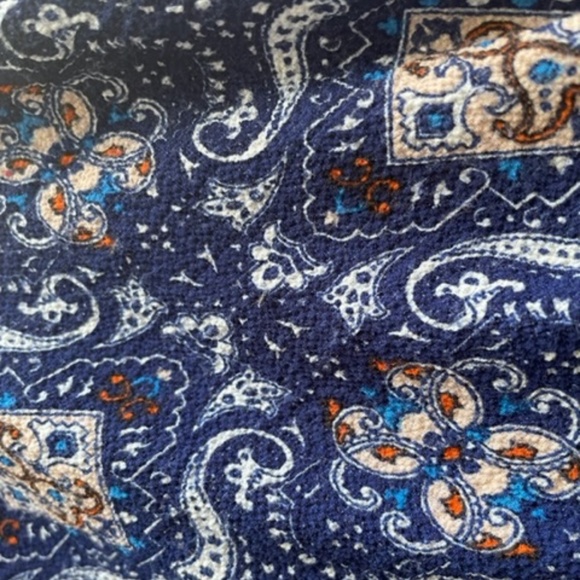 Charlotte Russe Blue Boho Floral Romper with Scoop Neck & Tie-Back – Size S - Picture 8 of 9